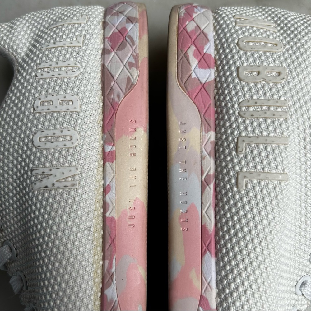 NOBULL Women's Cream and Pink camo Sneakers Size 6 - Picture 7 of 12